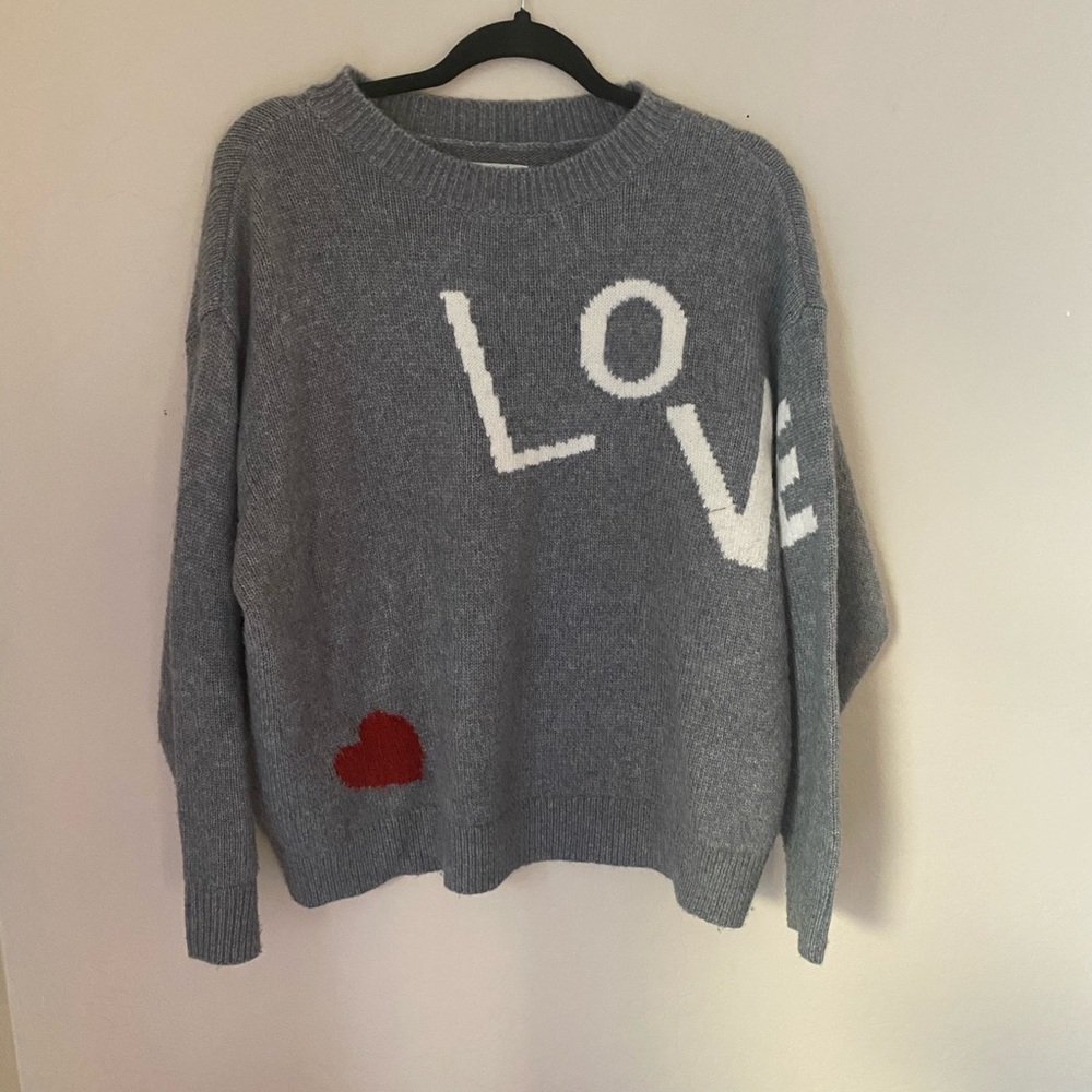 Loft Lou & Grey heart sweater size large